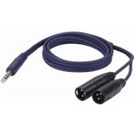 1,5mtr Stereo Jack/2 XLR Male