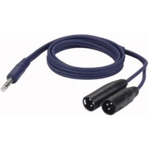 1,5mtr Stereo Jack/2 XLR Male