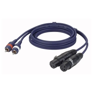 DAP - Audiokabel 1,5 M 2 XLR F - 2 RCA