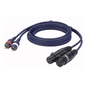 DAP - Audiokabel 3,0 M 2 XLR F - 2 RCA