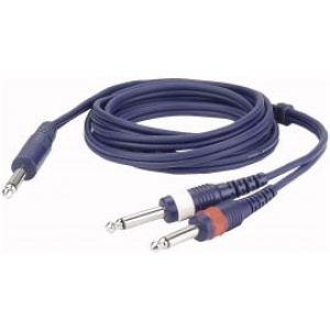 Mono Jack/2 Mono Jack 1,5mtr Line/Instrumentcable