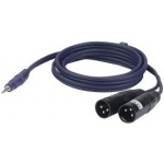 Stereo 3,5mm jack->2x XLR-M 1,5mtr