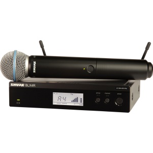 BLX-R Wireless System, includes Beta 58A Handheld Transmitter and BLX4RE Receiver, frequency band T11 (863-865 MHz)