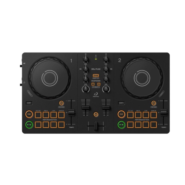 Compacte 2-kanaals dj-controller