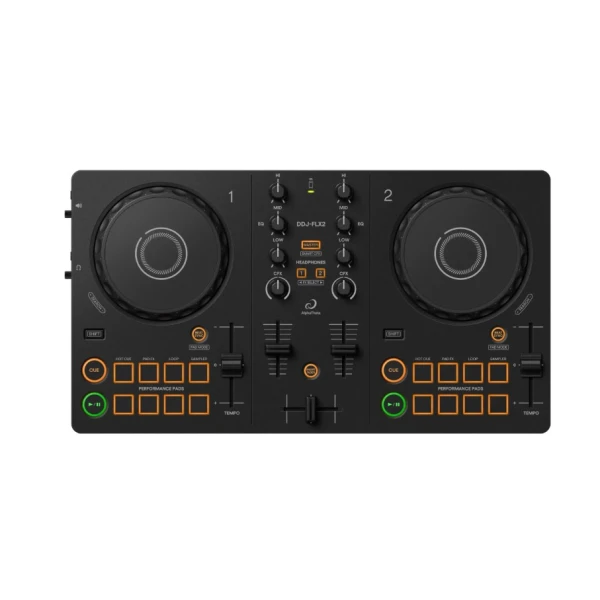 Compacte 2-kanaals dj-controller