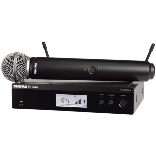 Handheld Wireless System (Rack Mount Version) Includes: 1 x SM58 Handheld Transmitter, 1 x BLX4R Rac