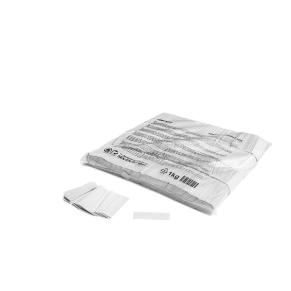 Slowfall confetti rectangles 55 x 17 mm - White