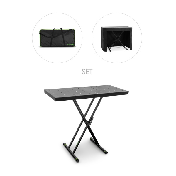 Gravity KSX 2 RD SET 1 - Keyboard stand X-Form double and support table Set 1