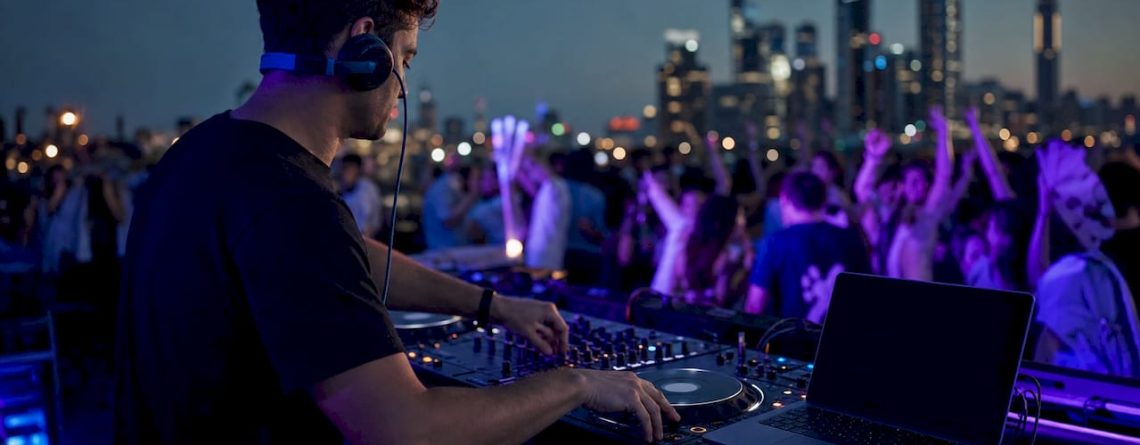 DJ gaat met zijn eigen gear live aan de slag in de club