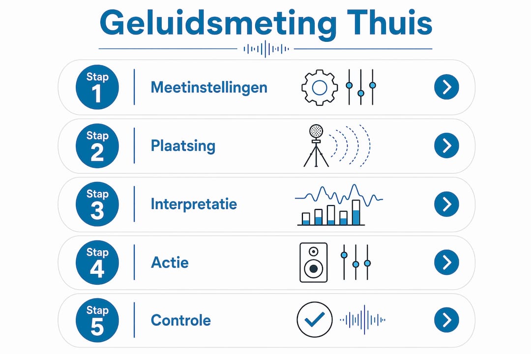 Overzicht: Zo meet je het geluidsniveau in je eigen huis stap voor stap