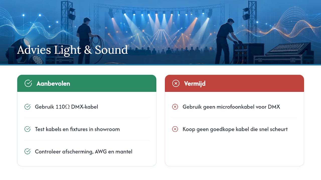 Wat Light & Sound Factory adviseert in de praktijk — overview diagram