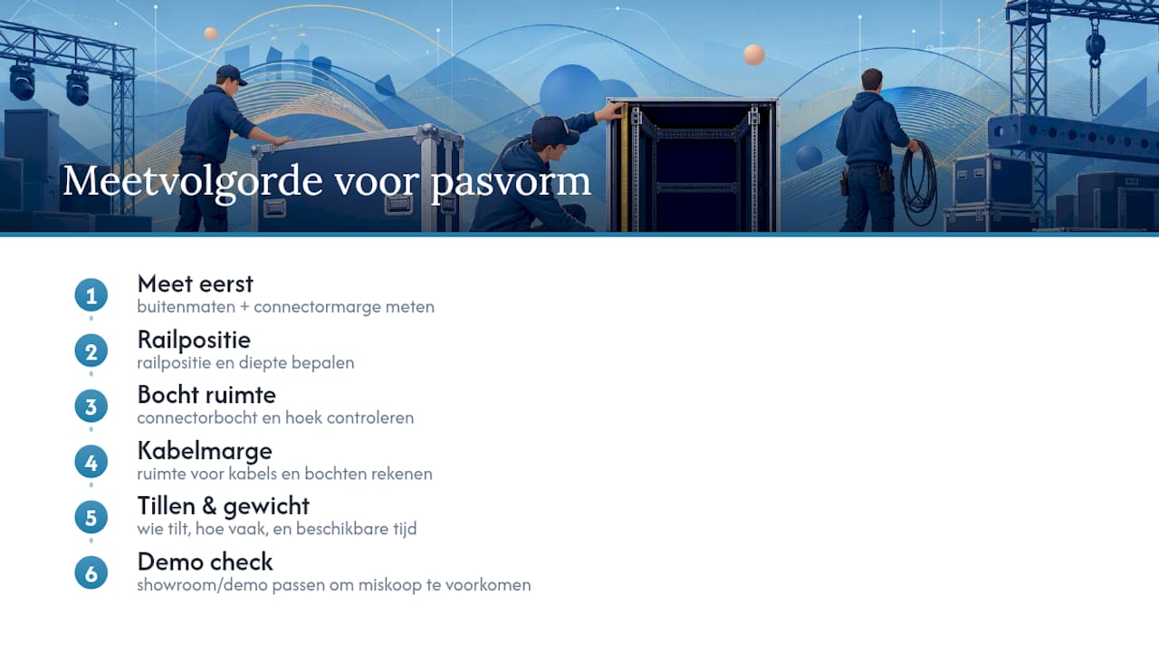Schema van connectorbocht en kabelvrijheid