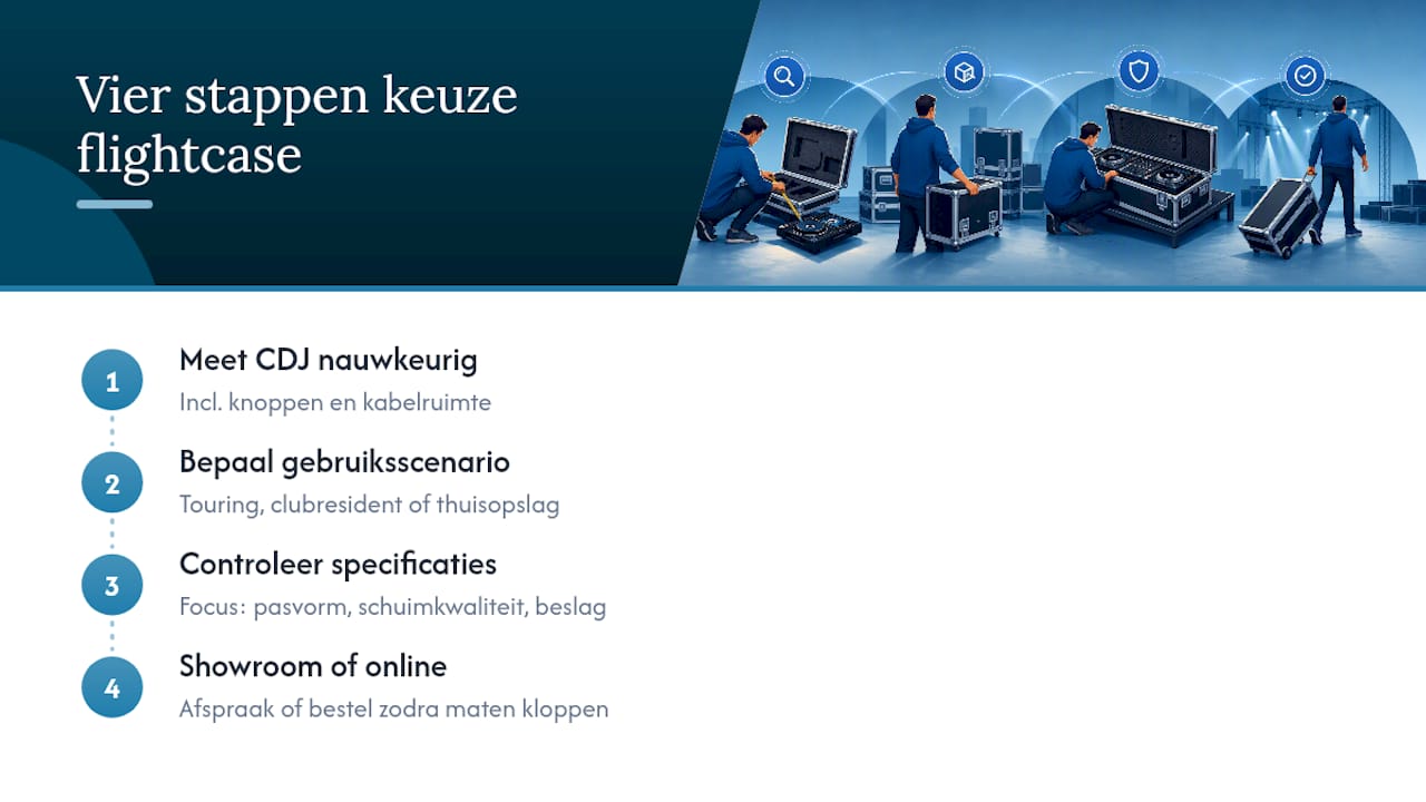 Vier stappen om de juiste flightcase te kiezen