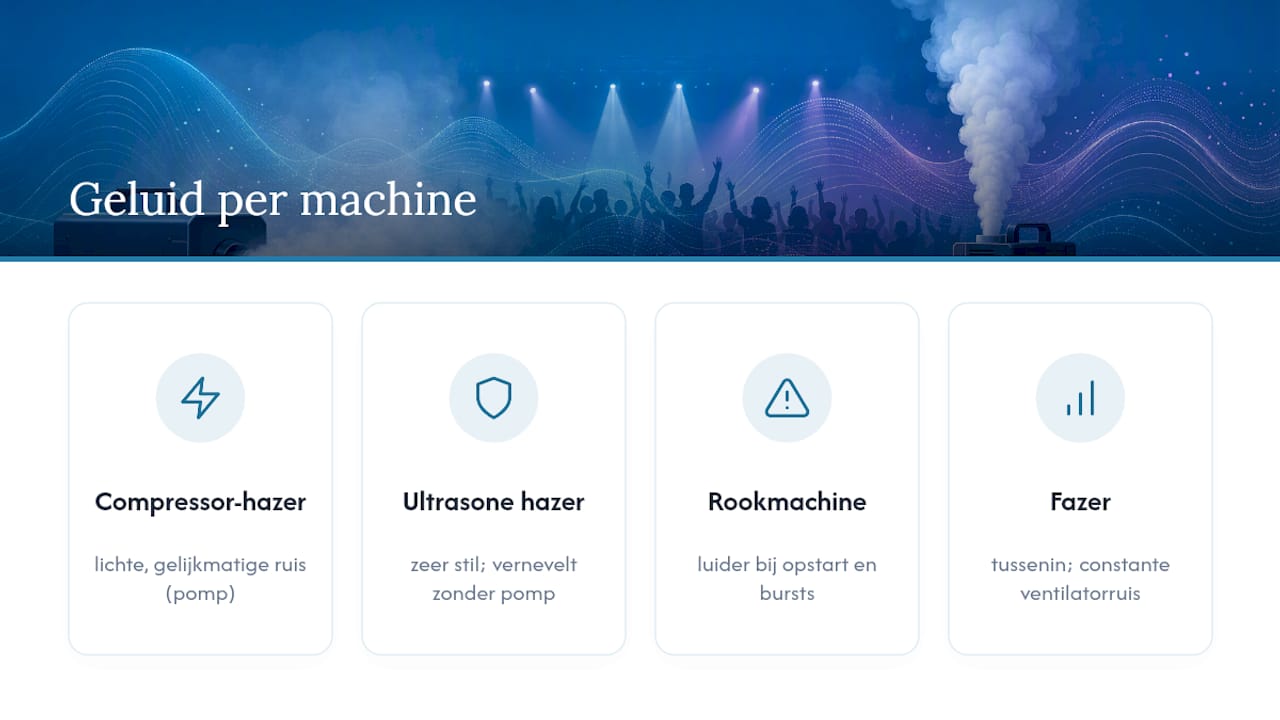 Vergelijking van geluidsprofielen per machine