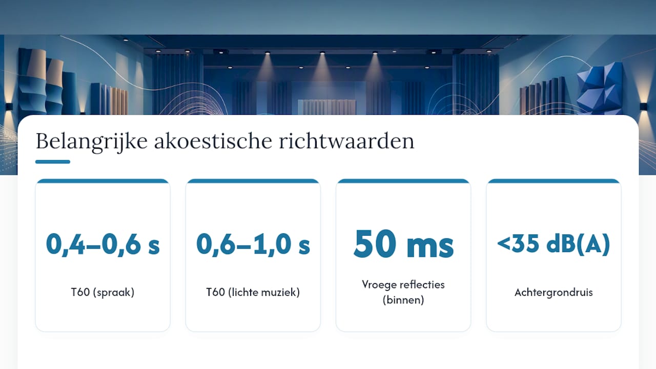 Akoestische richtlijnen voor kleine zalen