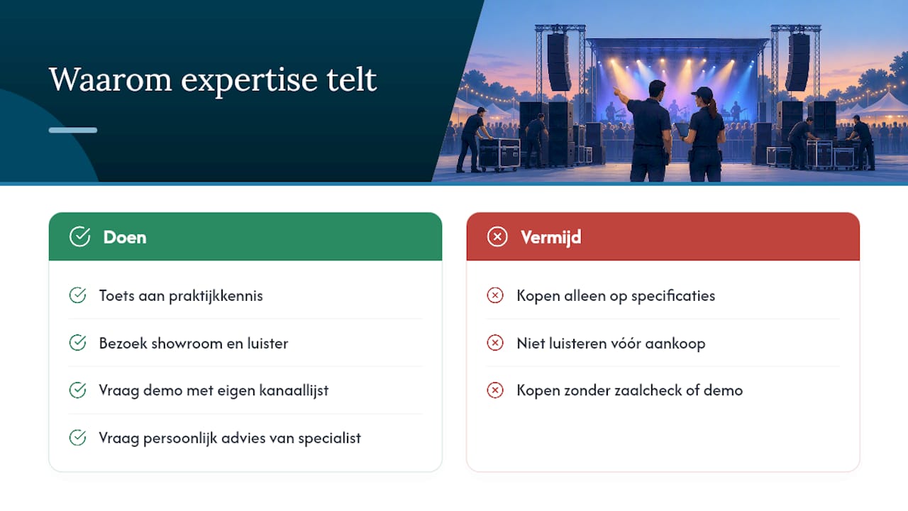 Waarom expertise en showroomadvies het verschil maken — overview diagram