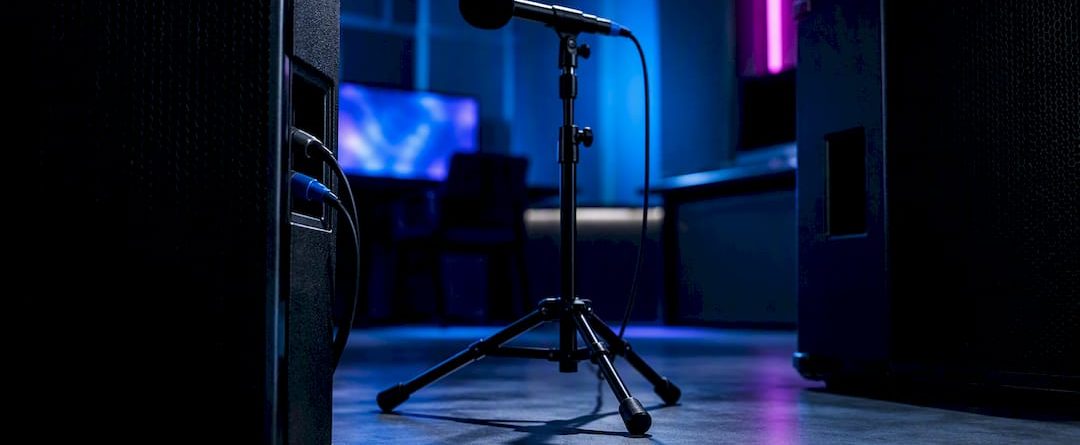 Anonieme topkast en subwoofer bij meting