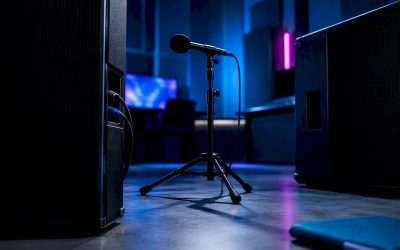 Anonieme topkast en subwoofer bij meting
