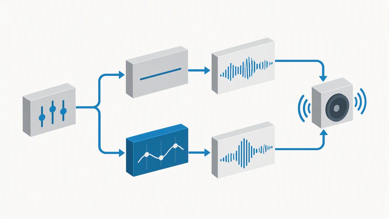 DSP-preset met bypass en A/B-vergelijking