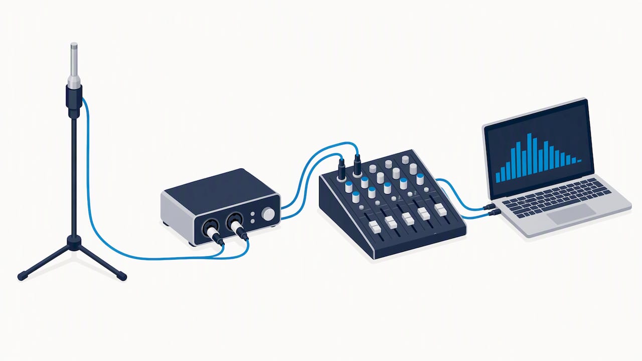 Illustratie van hardware voor realtime RTA-meting