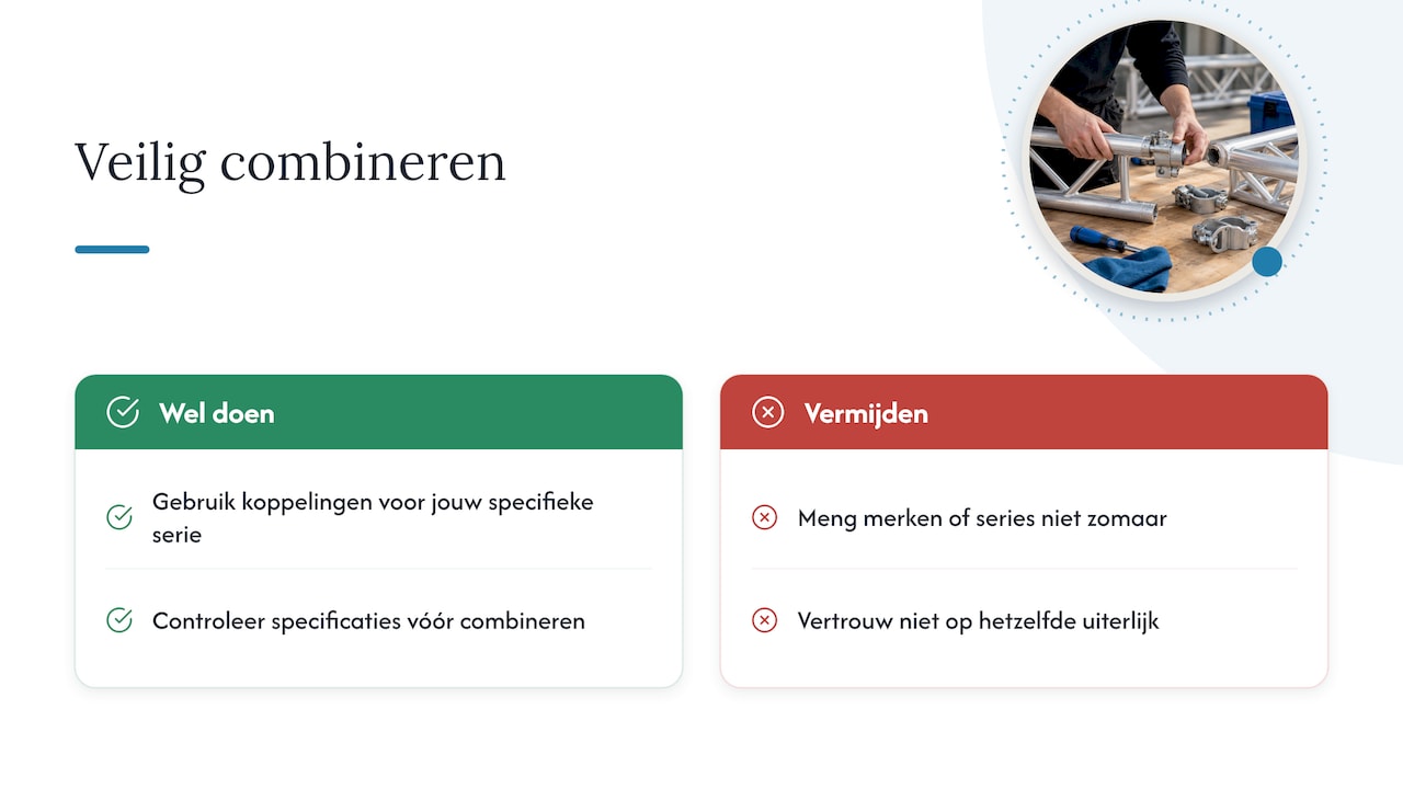Halve koppelingen en verloopstukken — overview diagram